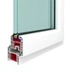 PVC прозорец, двоен стъклопакет, дръжка с наклон в ляво, 1000 x 400 мм