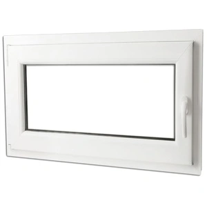 PVC прозорец, двоен стъклопакет, дръжка с наклон в дясно, 900 x 600 мм