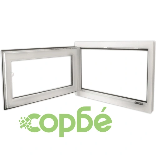 PVC прозорец, двоен стъклопакет, дръжка с наклон в дясно, 900 x 600 мм ➤ топ цена ➤ sorbe.bg