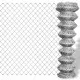 Плетена оградна мрежа поцинкована стомана 15x1 м сребриста