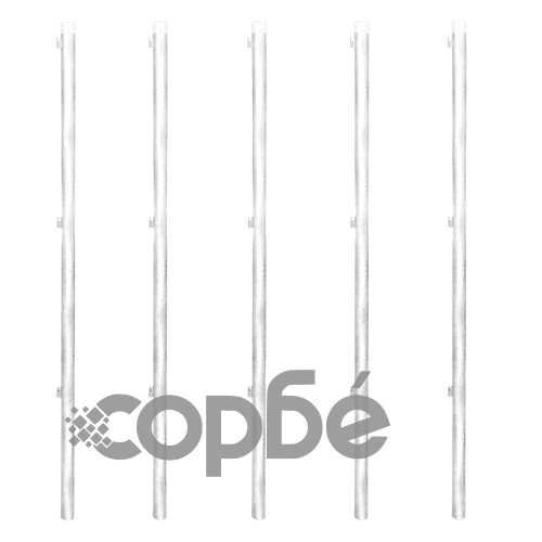 Оградна мрежа с колове и клинове поцинкована стомана 15x1,5 м ➤ топ цена ➤ sorbe.bg