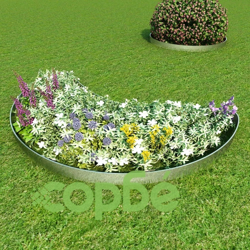 Комплект бордюрни ленти поцинкована стомана 5 части 100x14 см ➤ топ цена ➤ sorbe.bg