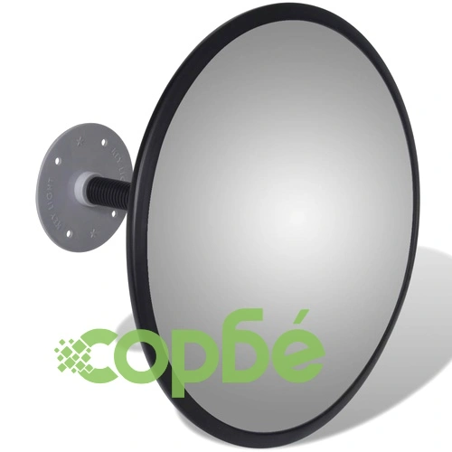 Изпъкнало пътно огледало акрил, черно, 30 см външно ➤ топ цена ➤ sorbe.bg