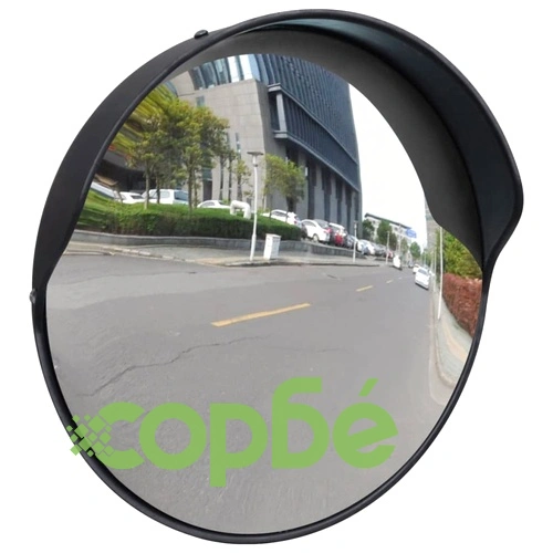 Изпъкнало пътно огледало, PC пластмаса, черно, 30 см, улично ➤ топ цена ➤ sorbe.bg