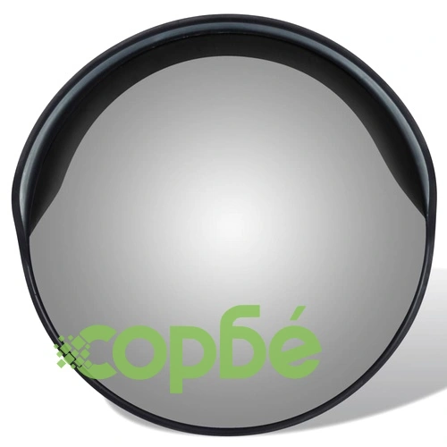 Изпъкнало пътно огледало, PC пластмаса, черно, 30 см, улично ➤ топ цена ➤ sorbe.bg