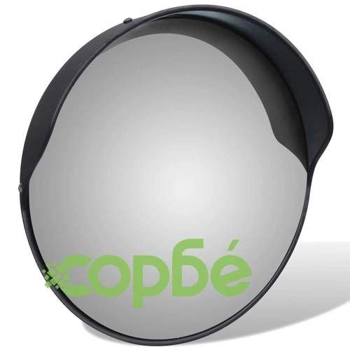 Изпъкнало пътно огледало, PC пластмаса, черно, 30 см, улично ➤ топ цена ➤ sorbe.bg