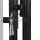 Единична оградна врата, 100x150 см, черна