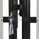 Единична оградна врата, 300x125 см, черна