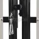 Единична оградна врата, 300x150 см, черна