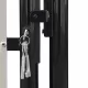 Единична оградна врата, 300x225 см, черна