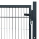 2D Оградна врата, единична, антрацитно сиво, 106х130 см 2D Оградна врата, единична, антрацитно сиво, 106х130 см