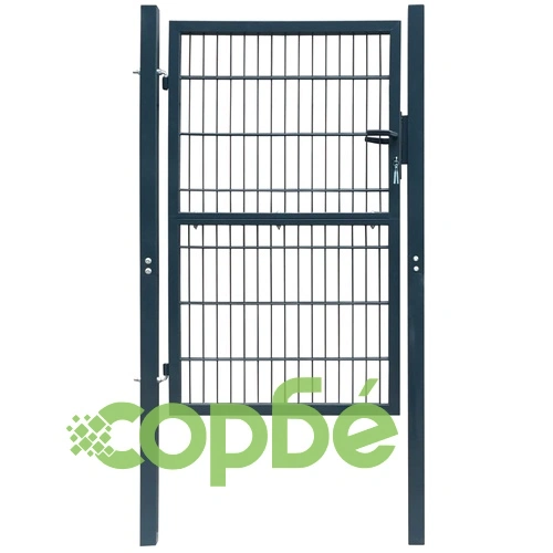2D Оградна врата, единична, антрацитно сиво, 106х107 см ➤ топ цена ➤ sorbe.bg