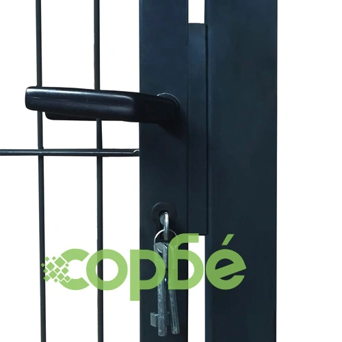 2D Оградна врата, единична, антрацитно сиво, 106х107 см ➤ топ цена ➤ sorbe.bg
