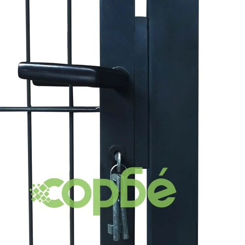 2D Оградна врата, единична, антрацитно сиво, 106х190 см ➤ топ цена ➤ sorbe.bg
