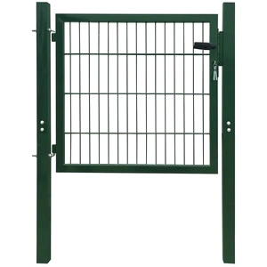 2D Оградна врата, единична, антрацитно сиво, 106х130 см