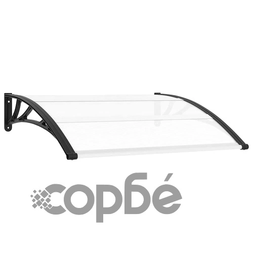 Навес за врата поликарбонат 120x100 см с ABS скоби ➤ топ цена ➤ sorbe.bg