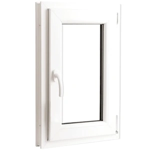 PVC прозорец, троен стъклопакет, дръжка с наклон, в ляво, 500 x 750 мм