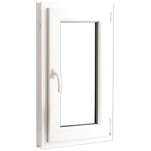 PVC прозорец, троен стъклопакет, дръжка с наклон в ляво, 600 x 1000 мм
