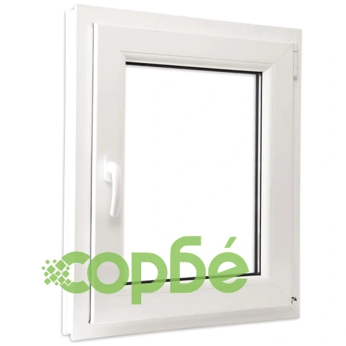 PVC прозорец, троен стъклопакет, дръжка с наклон в ляво, 600 x 800 мм ➤ топ цена ➤ sorbe.bg