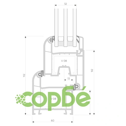 PVC прозорец, троен стъклопакет, дръжка с наклон в ляво, 600 x 800 мм ➤ топ цена ➤ sorbe.bg