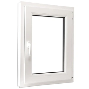 PVC прозорец, троен стъклопакет, дръжка с наклон в ляво, 600 x 900 мм