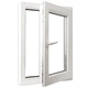 PVC прозорец, троен стъклопакет, дръжка с наклон в ляво, 600 x 900 мм