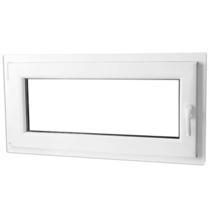 Троен стъклопакет наклон и отваряне PVC дръжка на дясна 800 х 400 мм