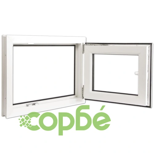PVC прозорец, троен стъклопакет, дръжка с наклон, в ляво, 800 x 500 мм ➤ топ цена ➤ sorbe.bg
