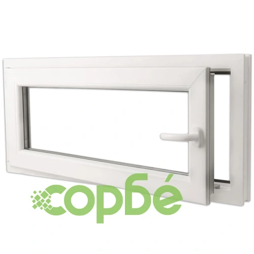 PVC прозорец, троен стъклопакет, дръжка с наклон в дясно, 900 x 400 мм ➤ топ цена ➤ sorbe.bg