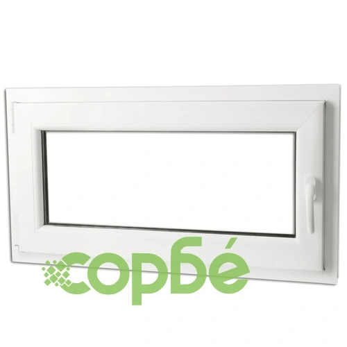 PVC прозорец, троен стъклопакет, с дръжка отдясно, 900 x 500 мм ➤ топ цена ➤ sorbe.bg