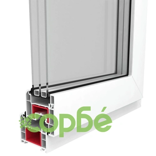 PVC прозорец, троен стъклопакет, с дръжка отдясно, 900 x 500 мм ➤ топ цена ➤ sorbe.bg