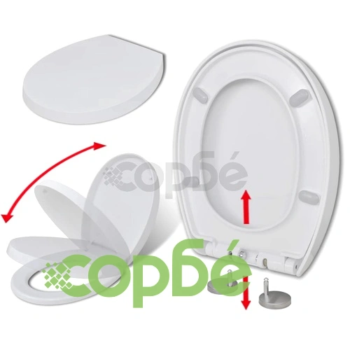 Тоалетна седалка, плавно затваряне, бързо поставяне, бяла, овал ➤ топ цена ➤ sorbe.bg
