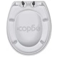 Тоалетна седалка, плавно затваряне, бързо поставяне, бяла, овал