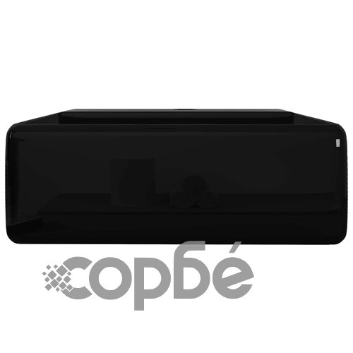 Керамична мивка за баня с преливник и отвор, черна, кръгла ➤ топ цена ➤ sorbe.bg