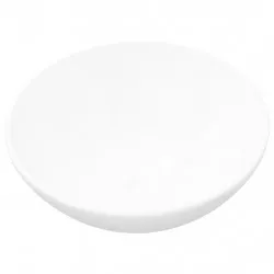 Кръгла керамична бяла мивка с корито 