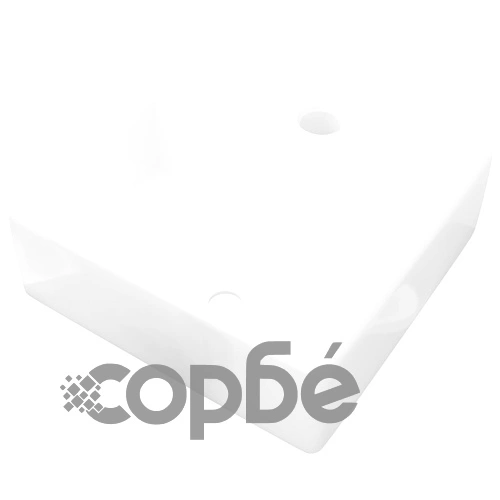 Керамична мивка с отвор за смесител, бяла, квадратна  ➤ топ цена ➤ sorbe.bg