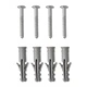 Сива лира за баня, централно отопление, извита, 500x1424 мм