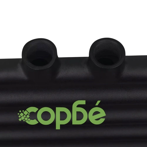 Черна лира за баня, централно отопление, права, 500x1424 мм ➤ топ цена ➤ sorbe.bg