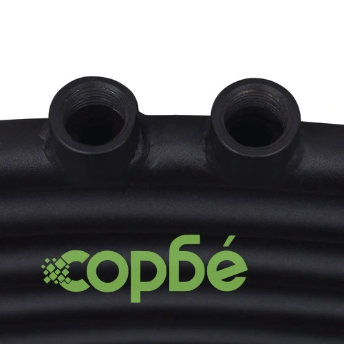 Черна лира за баня, централно отопление, извита, 600x1424 мм ➤ топ цена ➤ sorbe.bg