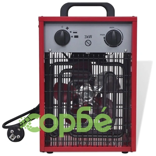 Преносим индустриален електрически калорифер 3 kW 150 м³/час  ➤ топ цена ➤ sorbe.bg