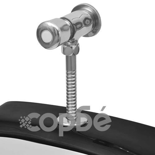 Черен керамичен писоар за стена с клапан за промиване  ➤ топ цена ➤ sorbe.bg