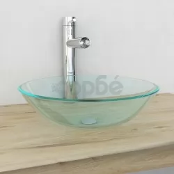 Мивка от закалено стъкло, 42 см, прозрачна
