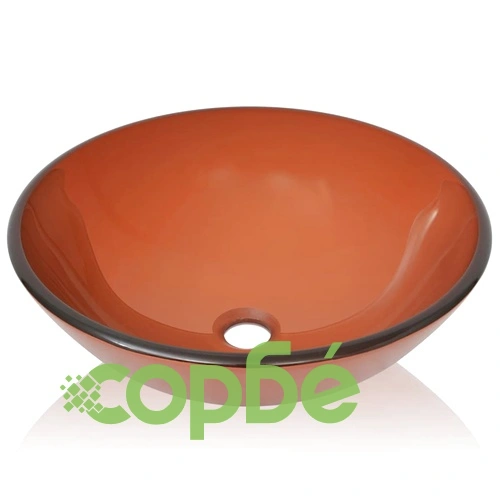 Мивка от закалено стъкло, 42 см, кафява ➤ топ цена ➤ sorbe.bg