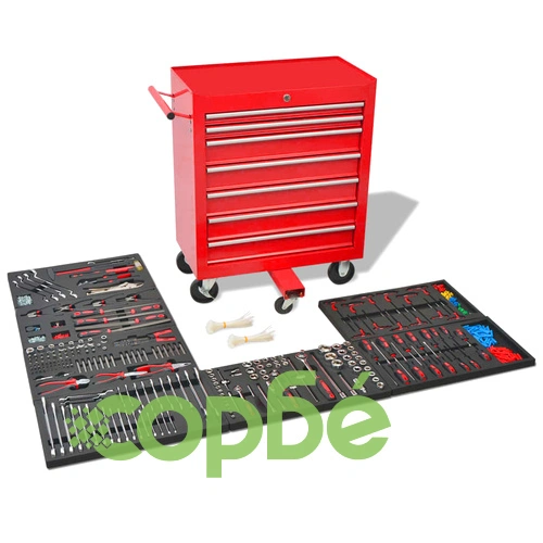 Количка за инструменти с 1125 инструмента, стомана, червена ➤ топ цена ➤ sorbe.bg