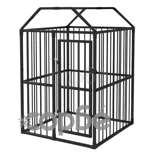 Дворна клетка за кучета с покрив, 1,2x1,2x1,9 м ➤ топ цена ➤ sorbe.bg