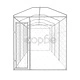 Дворна клетка за кучета с покрив, 8x2x2,4 м