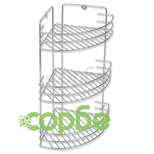 Тройна ъглова етажерка за душ, 2 броя, метал ➤ топ цена ➤ sorbe.bg