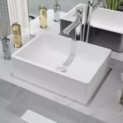 Керамична мивка, бяла, 41x30х12 см