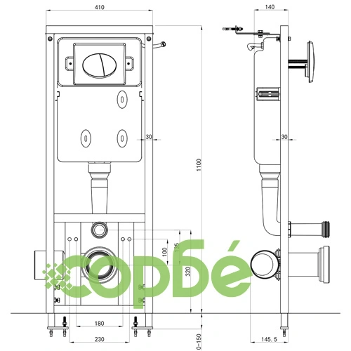 Конзолна тоалетна чиния плавно затваряне керамична тъмнокафява ➤ топ цена ➤ sorbe.bg