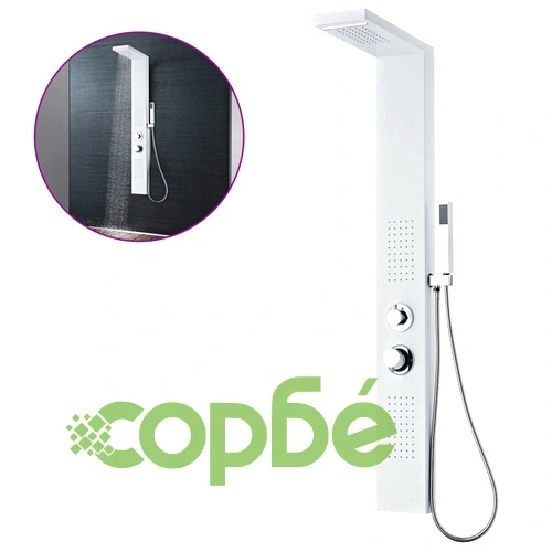 Система душ панел от алуминий, матирано бяло ➤ топ цена ➤ sorbe.bg